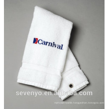 100% cotton white golf towel GYM sport towel customized logo ST-014